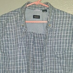 Izod Gray Plaid Long Sleeve Shirt